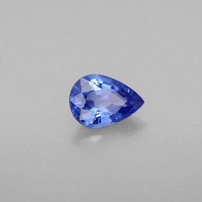 Safira azul natural 0,86ct, formato de pêra, VVS-VS