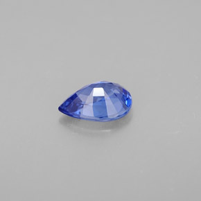 Safira azul natural 0,86ct, formato de pêra, VVS-VS
