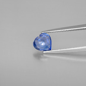 Safira azul natural 1,12ct, formato de coração, VS