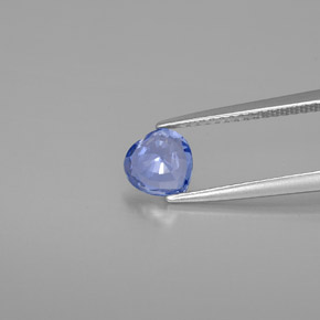 Safira azul natural 1,21ct, formato de coração, VVS-VS