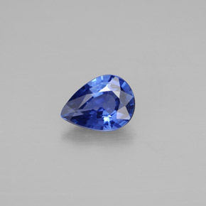 Safira azul natural 0,80ct, formato de pêra, VVS-VS