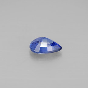 Safira azul natural 0,80ct, formato de pêra, VVS-VS