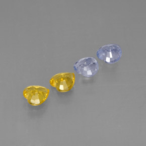 Pedras preciosas de safira multicolorido natural de  ct, formato de coração, VVS-VS