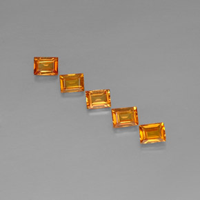 Pedras preciosas de safira laranja natural de  ct, baguete, VVS-VS