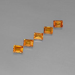 Pedras preciosas de safira laranja natural de  ct, baguete, VVS-VS