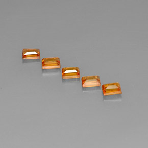 Pedras preciosas de safira laranja natural de  ct, baguete, VVS-VS
