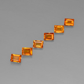 Pedras preciosas de safira laranja natural de  ct, baguete, VVS-VS