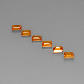 Pedras preciosas de safira laranja natural de  ct, baguete, VVS-VS