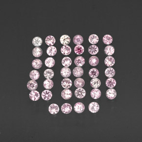 Pedras preciosas de safira rosa natural de  ct, corte redondo, VVS-VS
