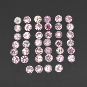 Pedras preciosas de safira rosa natural de  ct, corte redondo, VVS-VS