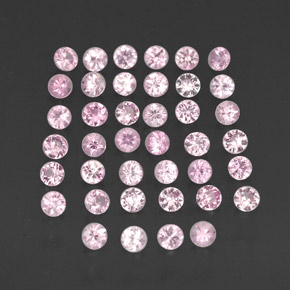 Pedras preciosas de safira rosa natural de  ct, corte redondo, VVS-VS