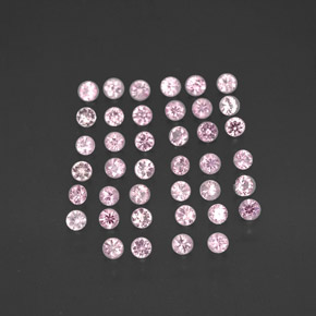 Pedras preciosas de safira rosa natural de  ct, corte redondo, VVS-VS