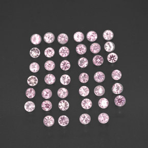 Pedras preciosas de safira rosa natural de  ct, corte redondo, VVS-VS