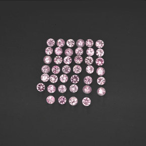 Pedras preciosas de safira rosa natural de  ct, corte redondo, VVS-VS