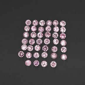 Pedras preciosas de safira rosa natural de  ct, corte redondo, VVS-VS
