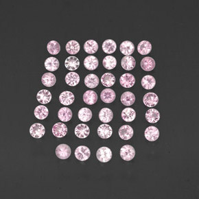 Pedras preciosas de safira rosa natural de  ct, corte redondo, VVS-VS