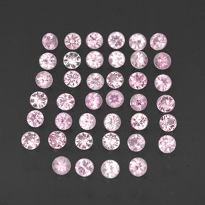 Pedras preciosas de safira rosa natural de  ct, corte redondo, VVS-VS