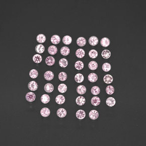 Pedras preciosas de safira rosa natural de  ct, corte redondo, VVS-VS