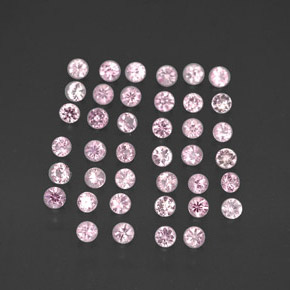 Pedras preciosas de safira rosa natural de  ct, corte redondo, VVS-VS