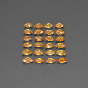 Pedras preciosas de safira laranja natural de  ct, marquise, VVS-VS