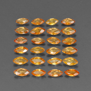 Pedras preciosas de safira laranja natural de  ct, marquise, VVS-VS