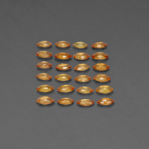 Pedras preciosas de safira laranja natural de  ct, marquise, VVS-VS