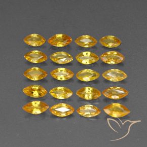 Pedras preciosas de safira amarelo natural de 3,73 ct, marquise, VVS-VS