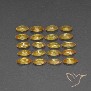 Pedras preciosas de safira amarelo natural de 3,73 ct, marquise, VVS-VS