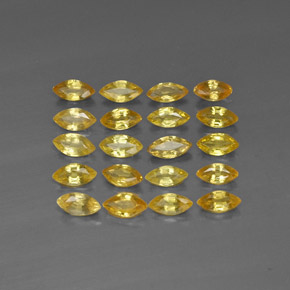 Pedras preciosas de safira amarelo natural de  ct, marquise, VVS-VS