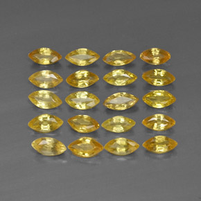 Pedras preciosas de safira amarelo natural de  ct, marquise, VVS-VS
