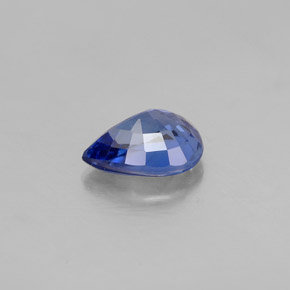 Safira azul natural 0,97ct, formato de pêra, VVS