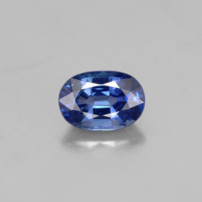 Safira azul natural 1,07ct, corte oval, VVS