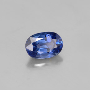 Safira azul natural 1,07ct, corte oval, VVS