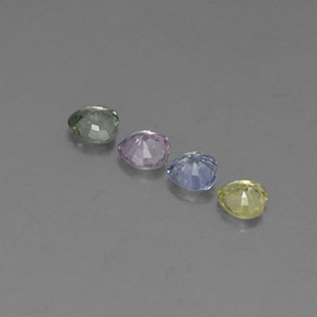 Pedras preciosas de safira multicolorido natural de 1,30 ct, formato de coração, VVS-VS
