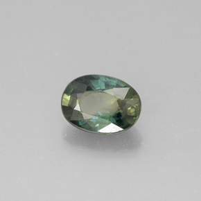 Safira multicolorido natural 1,14ct, corte oval, VS-SI