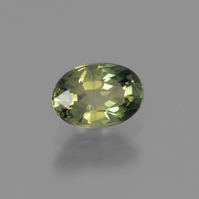 Safira verde natural 0,68ct, corte oval, VVS