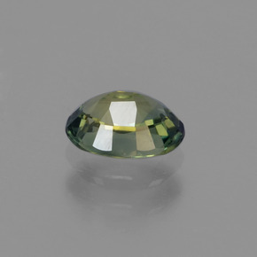 Safira verde natural 0,68ct, corte oval, VVS