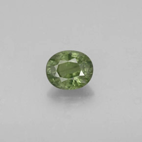 Safira verde natural 0,94ct, corte oval, VS