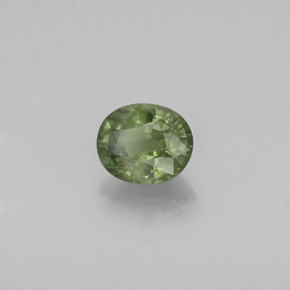 Safira verde natural 0,94ct, corte oval, VS