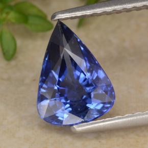 Safira azul natural 1,94ct, formato de pêra, VS