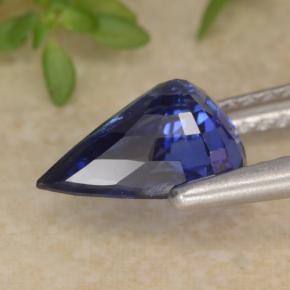 Safira azul natural 1,94ct, formato de pêra, VS