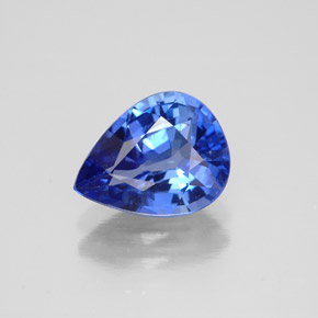 Safira azul natural 2,11ct, formato de pêra, VS-SI