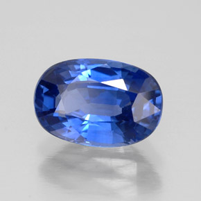 Safira azul natural 2,02ct, corte oval, VVS-VS