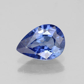 Safira azul natural 0,70ct, formato de pêra, VVS-VS