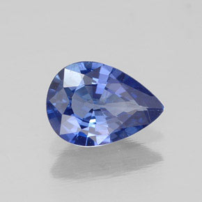 Safira azul natural 0,70ct, formato de pêra, VVS-VS