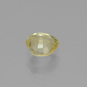 Safira amarelo natural 0,38ct, formato de coração, VVS