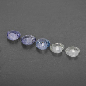 Pedras preciosas de safira multicolorido natural de 1,71 ct, formato de coração, VVS