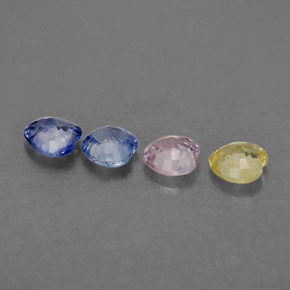 Pedras preciosas de safira multicolorido natural de  ct, formato de coração, VVS