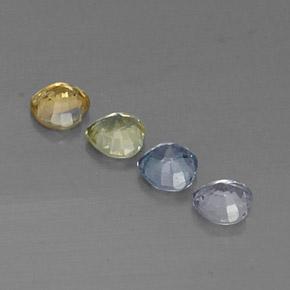Pedras preciosas de safira multicolorido natural de 1,31 ct, formato de coração, VVS-VS