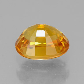 Safira amarelo natural 1,97ct, corte oval, VVS